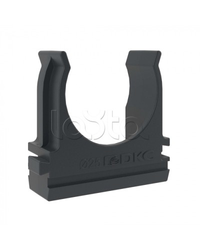 Держатель с защелкой D=25 (Черный) DKC (51025N) в Липецке Держатели, клипсы, скобы Pintop.ru