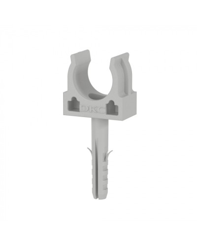 Держатель с защёлкой и дюбелем, в комплекте с винтом розница D16 (100 шт/уп) DKC (51316R) в Липецке Держатели, клипсы, скобы Pintop.ru