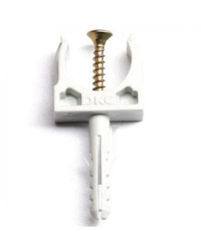 Держатель с защелкой и дюбелем, д.25 мм DKC 51325R5 в Липецке Держатели, клипсы, скобы Pintop.ru