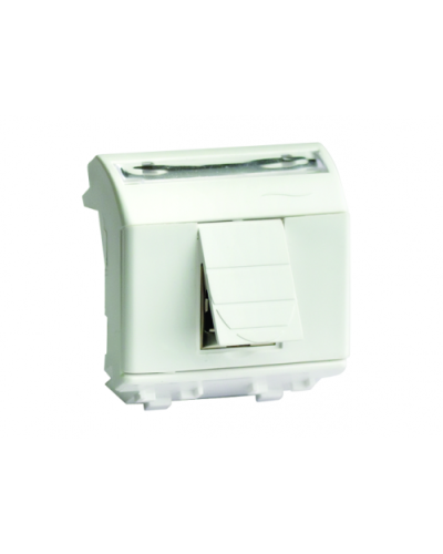 Розетка USB 2.0, со шторкой, белый RAL 9010, 1 разъем, 2М, BRAVA DKC 76202B в Липецке Аксессуары для стоек и шкафов Pintop.ru