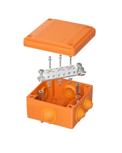 Коробка пластиковая FS с кабельными вводами и клеммниками, IP55,100х100х50мм, 6р, 4мм.квDKC (FSB11604) в Липецке Распределительные коробки Pintop.ru