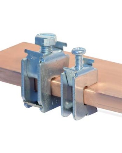 Шинная клемма для кабеля, сечение шины 5 мм, кабель 1,5-16 мм DKC R5BC0516 в Липецке Аксессуары для лотков Pintop.ru