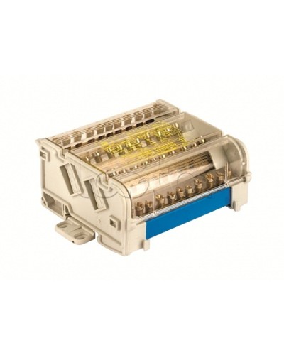 Блок распределительный на DIN рейку 5р 160А, 8х7мм 2х8мм 2х9мм 1х12мм DKC BD160135 в Липецке Аксессуары для стоек и шкафов Pintop.ru