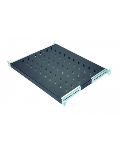 Полка стационарная 1U до 50 кг, 370 мм, черный антрацит Eurolan 60A-01-60-09BL в Липецке Полки для шкафов и стоек Pintop.ru