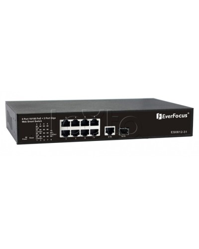 Коммутатор PoE 8-портовый EverFocus ES0812-31 в Липецке Коммутаторы Pintop.ru