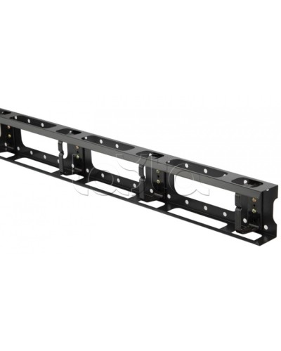 Организатор кабельный металлический вертикальный 32U, черный Hyperline CMV-32U-ML в Липецке Аксессуары для кабель-канала Pintop.ru