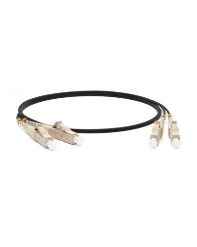 Патч-корд волоконно-оптический (шнур) MM 50/125, FC-LC, 2.0 мм, duplex, LSZH, 2 м Hyperline FC-D2-50-FC/PR-LC/PR-H-2M-LSZH-BK в Липецке Патч-корды оптические Pintop.ru