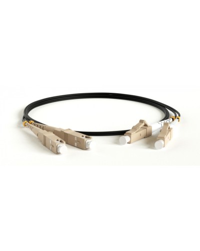 Патч-корд волоконно-оптический Hyperline FC-D2-50-SC/PR-SC/PR-H-50M-LSZH-BK в Липецке Патч-корды оптические Pintop.ru