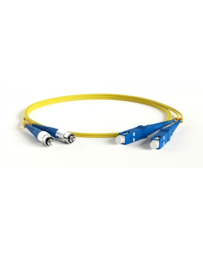 Патч-корд волоконно-оптический Hyperline FC-D2-9-SC/UR-ST/UR-H-30M-LSZH-YL в Липецке Патч-корды оптические Pintop.ru