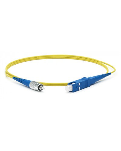 Патч-корд волоконно-оптический Hyperline FC-S2-9-FC/UR-SC/UR-H-50M-LSZH-YL в Липецке Патч-корды оптические Pintop.ru