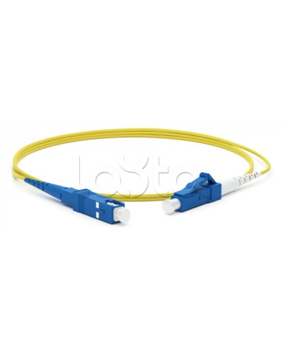 Патч-корд волоконно-оптическийLC/UPC-SC/UPC (1м) Hyperline FC-S2-9-LC/UR-SC/UR-H-1M-LSZH-YL в Липецке Патч-корды оптические Pintop.ru