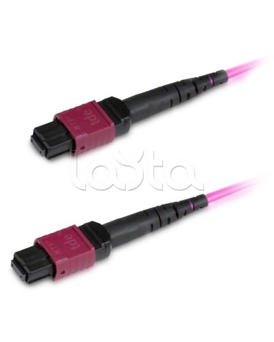 Патч-корд волоконно-оптический Hyperline FHD-MC3-503-MPOF12/PS-MPOF12/PS-B-20M-LSZH-AQ в Липецке Патч-корды и пигтейлы Pintop.ru