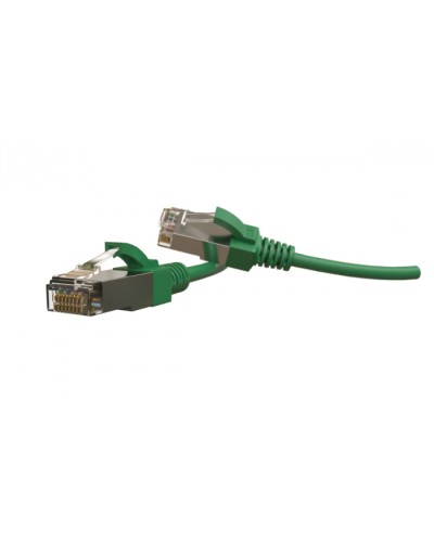 Патч-корд S/FTP Hyperline (PC-LPT-SFTP-RJ45-RJ45-C6-2M-LSZH-GN) в Липецке Патчкорды (медные) Pintop.ru