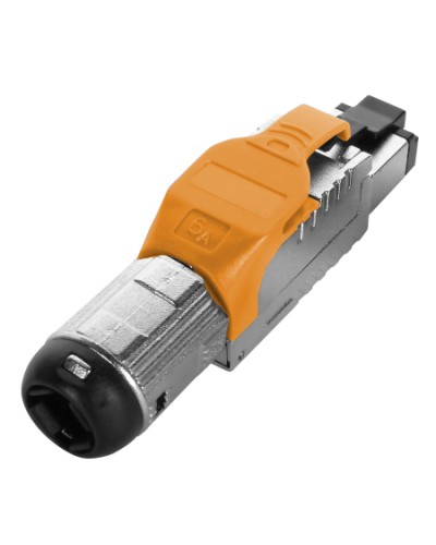 Разъем полевой оконцовки RJ-45 Hyperline (PLUE-8P8C-S-C6A-SH-OR) в Липецке Коннекторы Pintop.ru