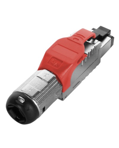 Разъем полевой оконцовки RJ-45 Hyperline (PLUE-8P8C-S-C6A-SH-RD) в Липецке Коннекторы Pintop.ru