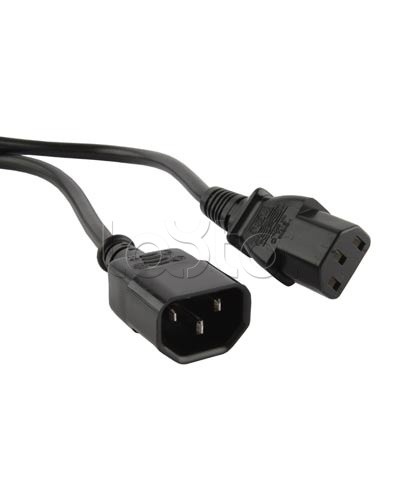 Кабель питания монитор-компьютер Hyperline PWC-IEC13-IEC14-5.0-BK в Липецке Патч-корды и пигтейлы Pintop.ru