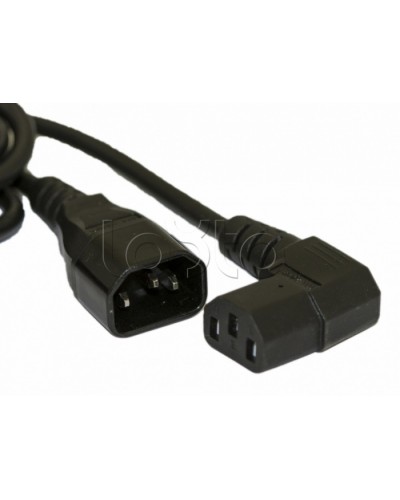Кабель питания монитор-компьютер Hyperline PWC-IEC13A-IEC14-1.8-BK в Липецке Аксессуары для стоек и шкафов Pintop.ru