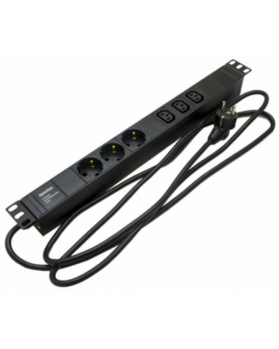 Блок розеток Hyperline SHE19-3SH-3IEC-2.5EU в Липецке Блоки розеток Pintop.ru