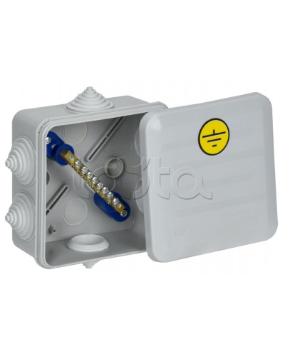 Коробка КУП КМ41361 100х100х50мм IP44 6 вв. (7035) IEK (UKO21-100-100-050-K41-55U) в Липецке Распределительные коробки Pintop.ru