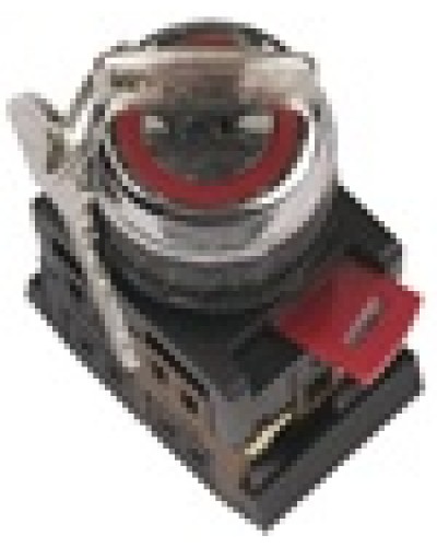 Переключатель AKS-22 с ключом на 2 фиксир.положения I-O 1з+1р черный IEK BSW10-AKS-2-K02 в Липецке Аксессуары для стоек и шкафов Pintop.ru