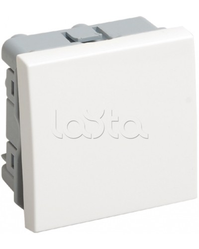 Выключатель одноклавишный (на 2 модуля) ПРАЙМЕР белый (ВКО-21-00-П) IEK CKK-40D-VO2-K01 в Липецке Аксессуары для кабель-канала Pintop.ru