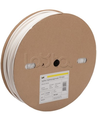 Трубка термоус. ТТУ (ТУТ) 20/10(дл.100м) белая. IEK(UDRS-D20-100-K01) в Липецке Дополнительное оборудование для ОПС Pintop.ru