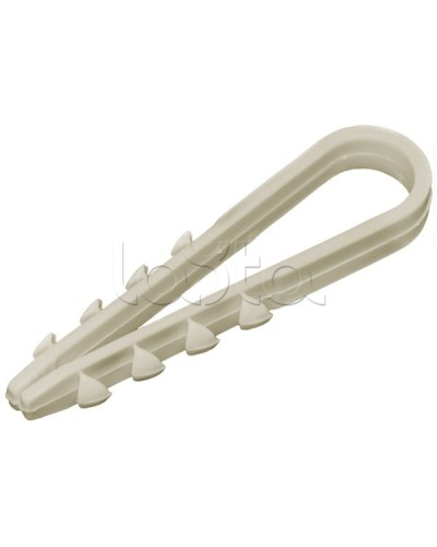 Дюбель-хомут 5-8 мм нейлон белый (100шт) IEK UHH35-5-8-100 в Липецке Стяжки-хомуты Pintop.ru