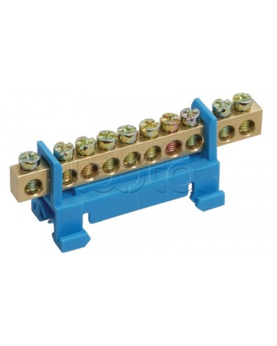 Шина нулевая с DIN-изолятором ШНИ-6x9-10-С-С IEK YNN10-69-10P-K07 в Липецке Клеммные колодки Pintop.ru