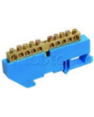 Шина нулевая в комбинированном DIN-изоляторе типа «Стойка» ШНИ-8x12-16-КС-С IEK YNN10-812-16DP-K07 в Липецке Клеммные колодки Pintop.ru