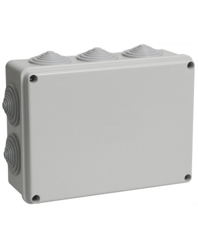 Коробка КМ41243 распаячная для о/п (RAL7035, 10 гермовводов) IEK UKO11-190-140-070-K41-44 в Липецке Распределительные коробки Pintop.ru