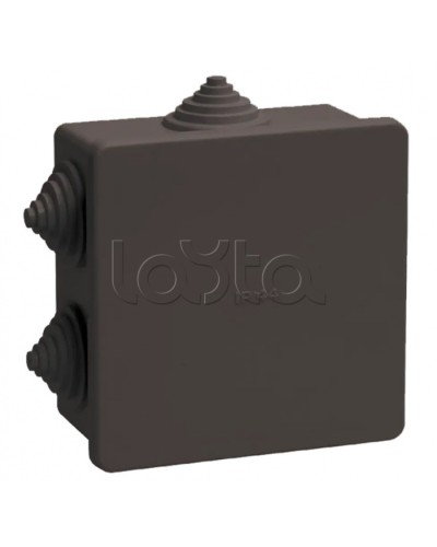 Коробка расп. КМ41235 85х85х40мм IP44 6 вв. черная IEK (UKO21-085-085-040-K02-44) в Липецке Распределительные коробки Pintop.ru