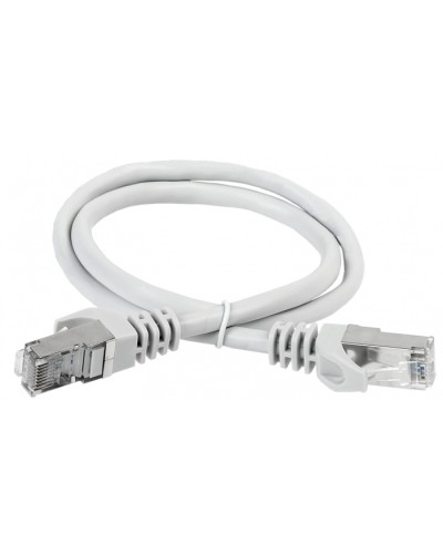 ITK Коммутационный шнур (патч-корд), кат.6А S/FTP, LSZH, 2м, серый (PC01-C6ASL-2M) в Липецке Патч-корды и пигтейлы Pintop.ru