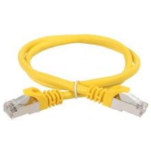 ITK Коммутационный шнур (патч-корд), кат.5Е FTP, 1м, желтый (PC05-C5EF-1M)