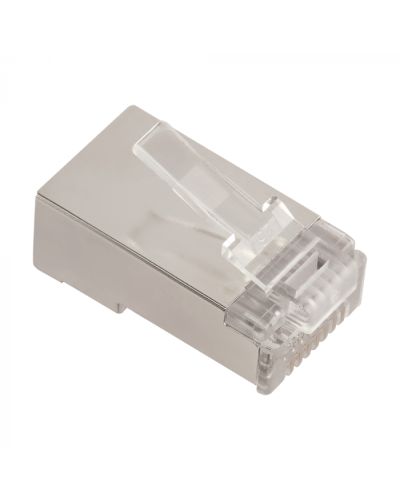 LANMASTER (LAN-EZ45-8P8C/S5E-100) - Коннектор RJ45 тип EZ, 8P8C, STP, Cat.5e, универсальный, покрытие 50 микрон,100 шт. в Липецке Коннекторы Pintop.ru