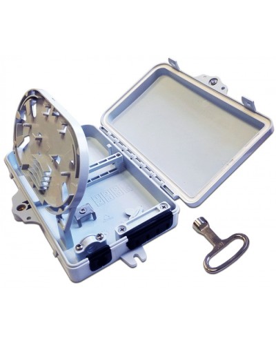 Бокс распределительный настенный на 6 волокон, наружной установки LANMASTER LAN-FDB-FTTH06/OUT в Липецке Кросс оптический Pintop.ru