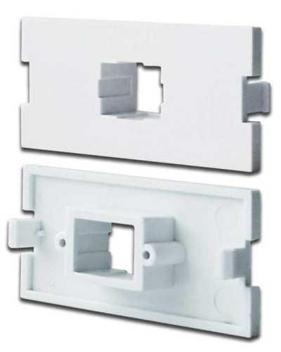 Вставка модульная под SC симплексный адаптер в розетку LAN-MB, белая LANMASTER LAN-MBP-1SC-WH в Липецке Коннекторы Pintop.ru