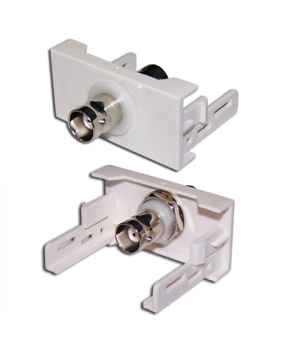 Вставка Mosaic 22.5x45 с BNC-адаптером BC-009, белая LANMASTER (LAN-WA-LP-BNC-WH) в Липецке Коннекторы и разъемы Pintop.ru