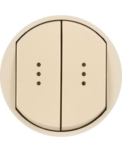 Лицевая панель для выключателя двойного с индикацией слоновая кость Celiane Legrand 066211 в Липецке Аксессуары для кабель-канала Pintop.ru