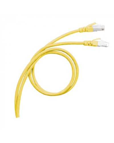 Патч-корд S/FTP, cat. 6а, PVC, 1м, желтый Legrand (051780) в Липецке Патчкорды (медные) Pintop.ru