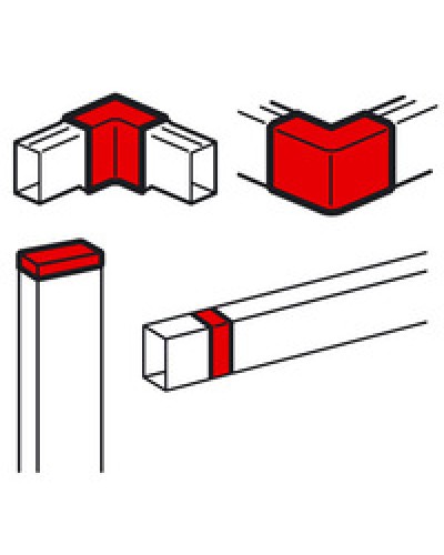 Заглушка торцевая/угол внутренний/угол внешний/накладка на стык для кабель-канала METRA 60x40 Legrand (638198) в Липецке Аксессуары для кабель-канала Pintop.ru