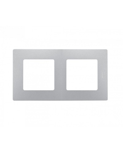 Рамка 2 поста Etika алюминий Legrand 672552 в Чебоксарах Аксессуары для кабель-канала Pintop.ru