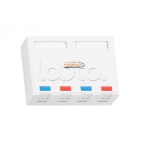 Корпус настенной розетки 4 порта NIKOMAX (NMC-MB4P-ST-WT)