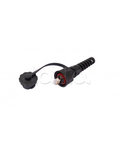 Индустриальный коннектор NIKOMAX RJ45/8P8C, Кат.6a (Класс Ea), 500МГц, покрытие 50мкд, экранированный, IP67, для одножильной витой пары, с защитной крышкой, черный NIKOMAX (NMC-RJ88RA50SA3-IS-BK) в Липецке Коннекторы и разъемы Pintop.ru