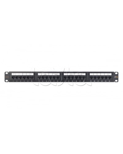 Панель коммутационная NIKOMAX NMC-RP24UD2-ES-1U-BK в Липецке Патч панель Pintop.ru