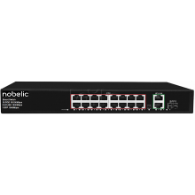 16-портовый неуправляемый PoE коммутатор Nobelic NBLS-1816P