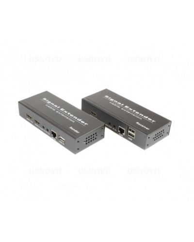 Комплект для передачи HDMI, USB, аудио, RS232 и ИК управления по сети Ethernet OSNOVO TLN-HiKMDA2+RLN-HiKMDA2 в Липецке Видеоусилители, Модуляторы, Делители Pintop.ru