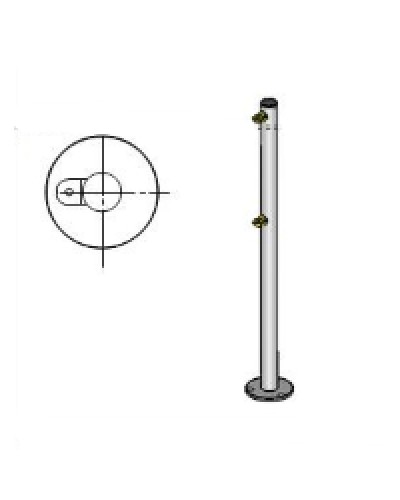 Стойка ограждения с 2-мя полупетлями под поворотную створку или секцию одностороняя Oxgard Стойка ограждения с 2-мя полупетлями односторонняя (ВЗР 1996.09.10) в Липецке Ограждения Pintop.ru