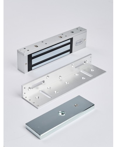 R-Lock RL-EML350-L0S - Электромагнитный замкок, 350кг, DC12/24B, цвет серебристый сатинированный алюминий RAL 7047 в Липецке Электромагнитные замки Pintop.ru