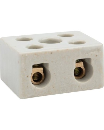 Клемма керамическая винтовая КВ 12 мм² 2 пары контактов с крепежным отверстием (50 шт./уп.) REXANT (07-6223) в Липецке Монтажные материалы Pintop.ru