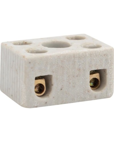 Клемма керамическая винтовая КВ 4 мм² 2 пары контактов с крепежным отверстием (100 шт./уп.) REXANT (07-6221) в Липецке Монтажные материалы Pintop.ru